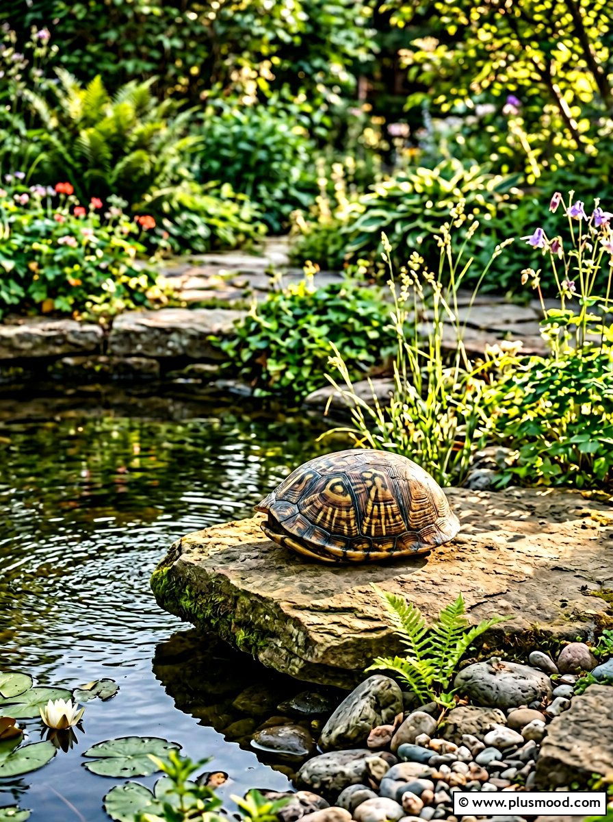 Turtle Shell - 25 painted rock ideas for koi pond decor