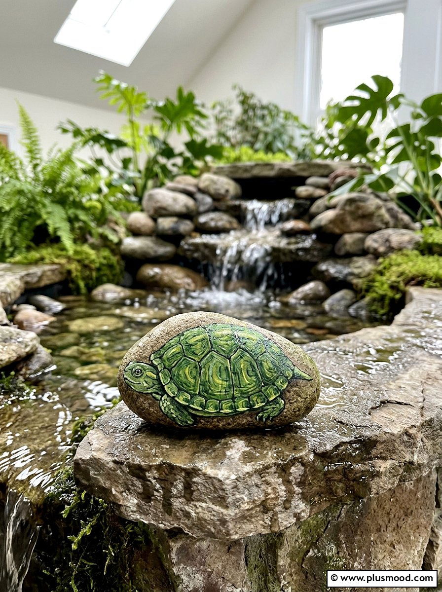 Turtle painted rock - 25 painted rock ideas for beginners