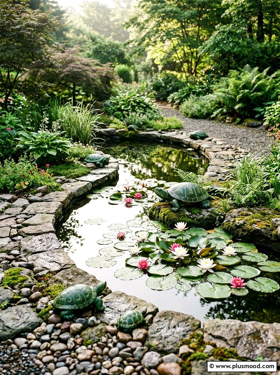 Turtle stones - 25 painted rock ideas for outdoor decor
