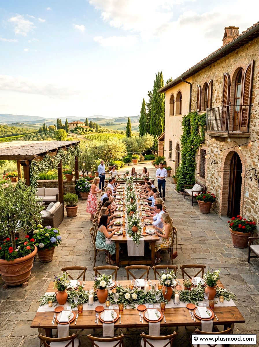 Tuscan Villa Style - 25 summer outdoor wedding shower ideas