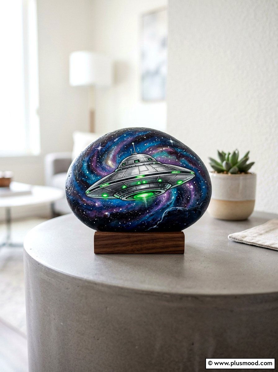 25 Painted Rock Ideas With Galaxy Design for Cosmic Art