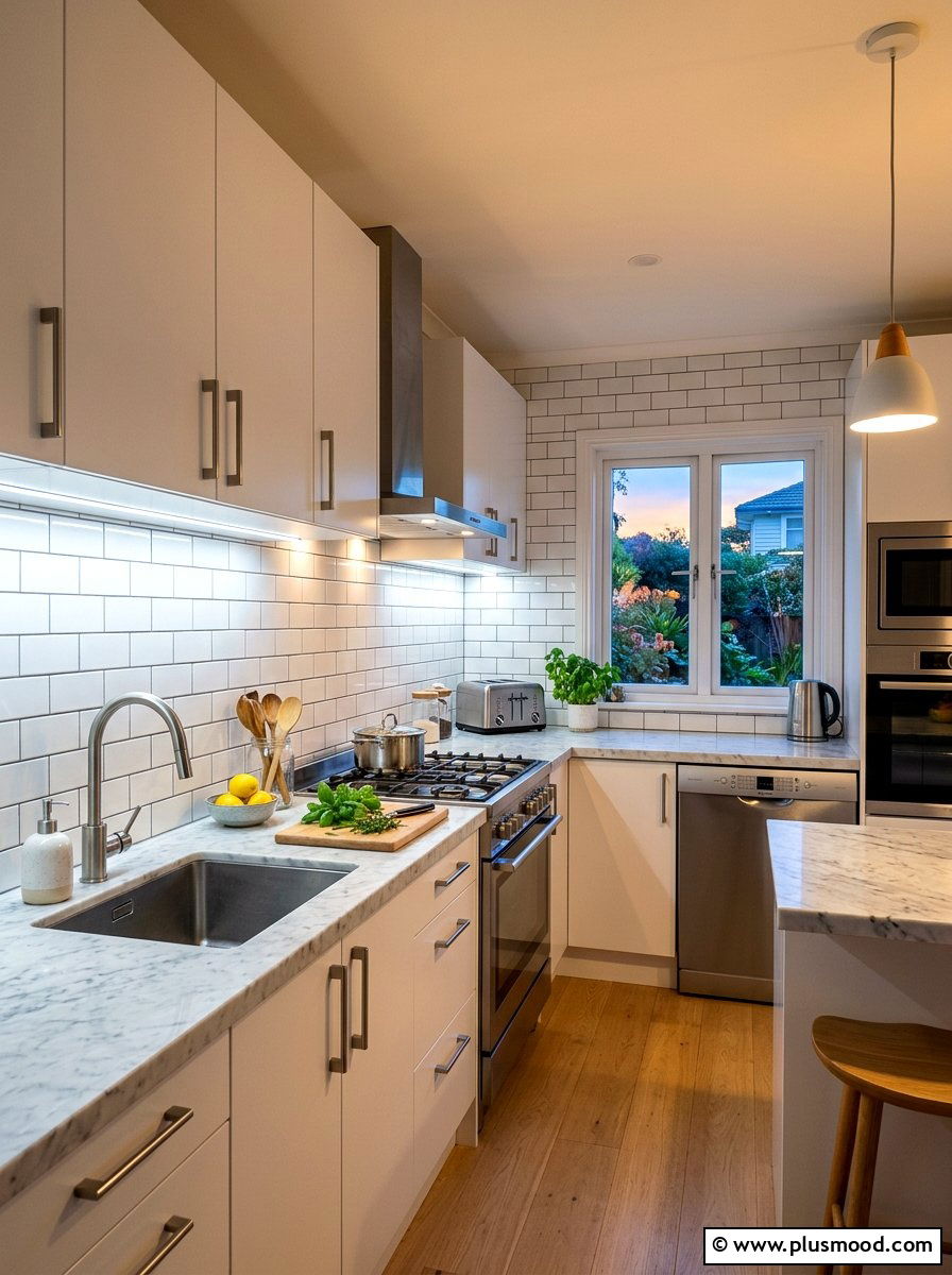 Under Cabinet Lighting - 25 summer small kitchen decor ideas