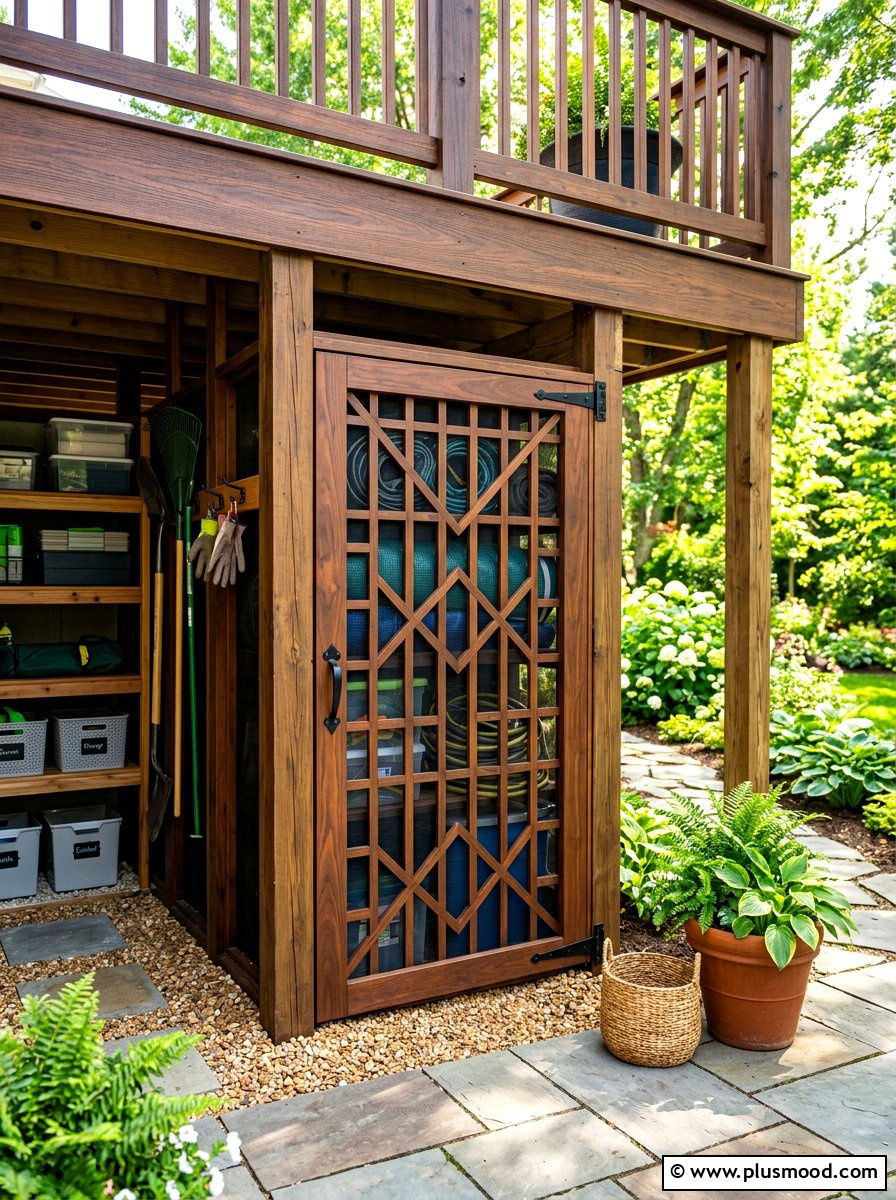 Under Deck Storage - 25 summer pool storage ideas