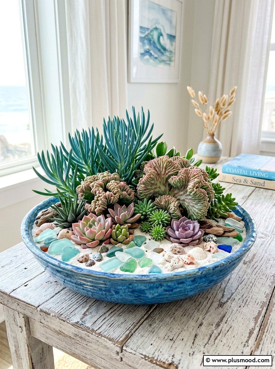 Undersea Succulent Garden - 25 summer succulent planter ideas