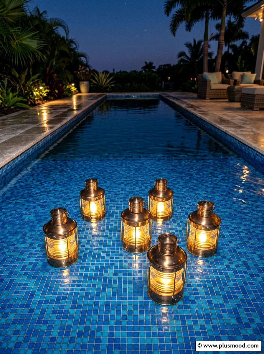 Underwater Lanterns For Pool Floor - 25 pool landscaping ideas with lanterns