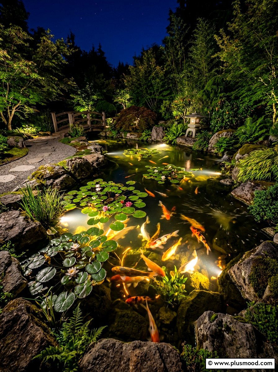 Underwater pond lighting - 25 summer landscape lighting ideas