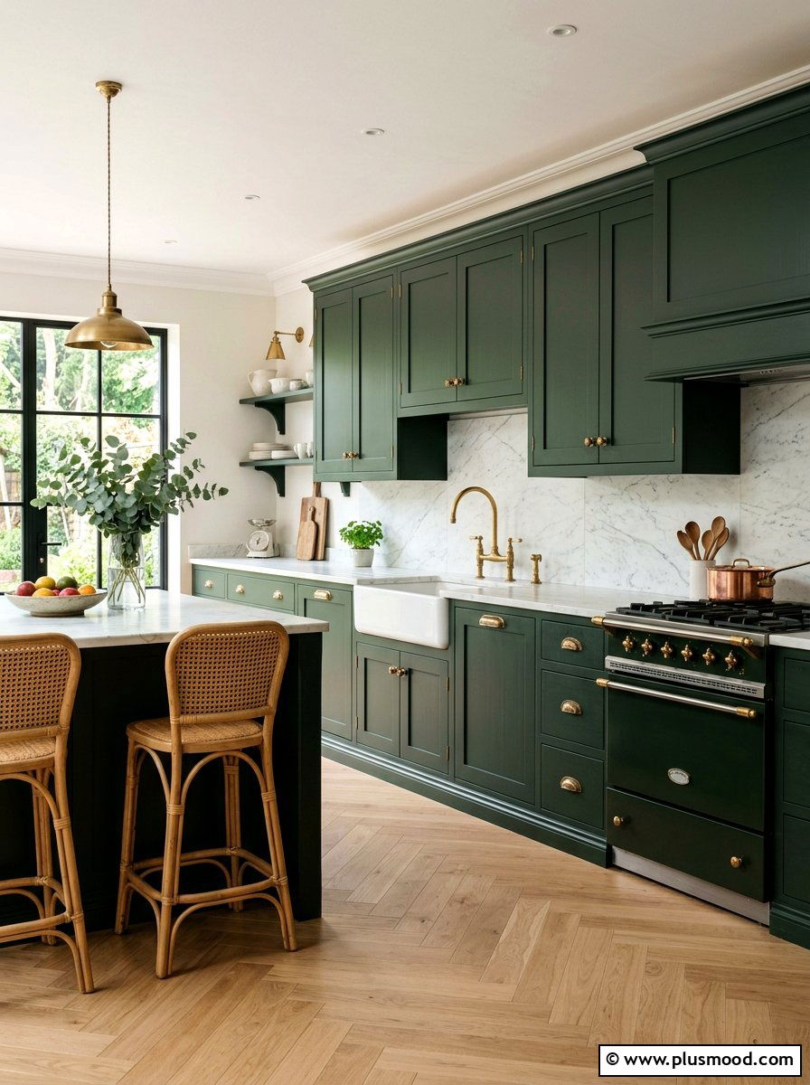 Unlacquered Brass Hardware - 25 summer to fall kitchen decor ideas