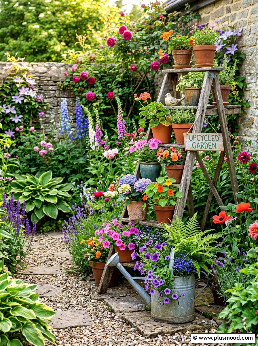 Upcycled Garden Decor - 25 summer patio ideas on a budget
