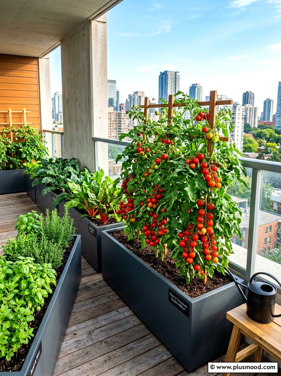 Urban Balcony Vegetable Garden - 25 summer minimal balcony ideas