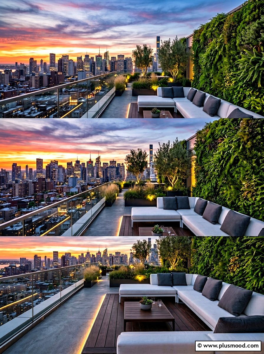 Urban Rooftop Garden - 25 summer outdoor lounge party ideas
