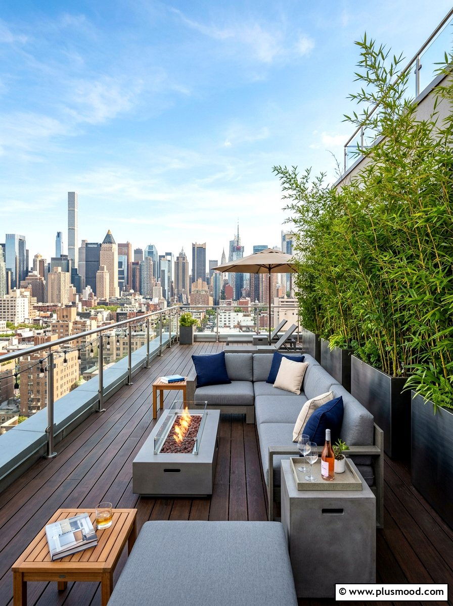 Urban Rooftop Patio - 25 cute summer home decor ideas