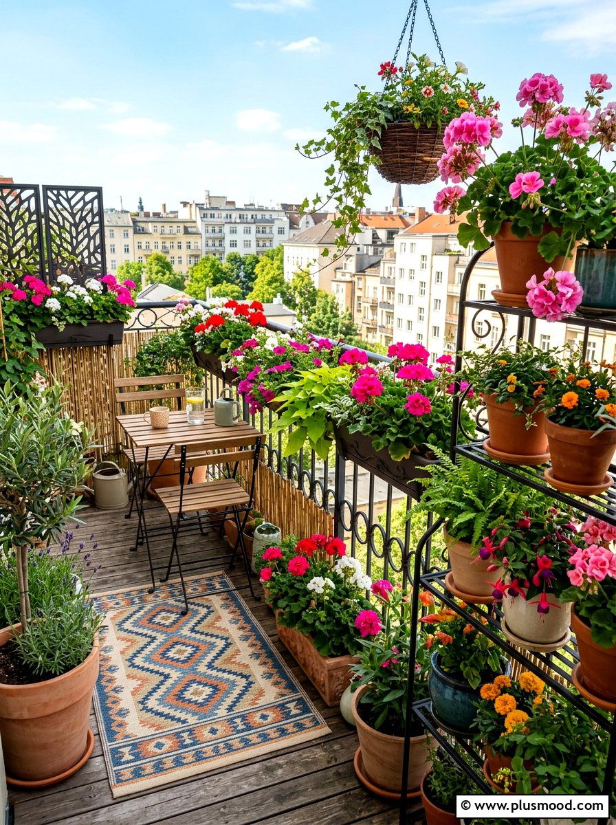 Urban Summer Balcony Garden - 25 beautiful summer garden ideas