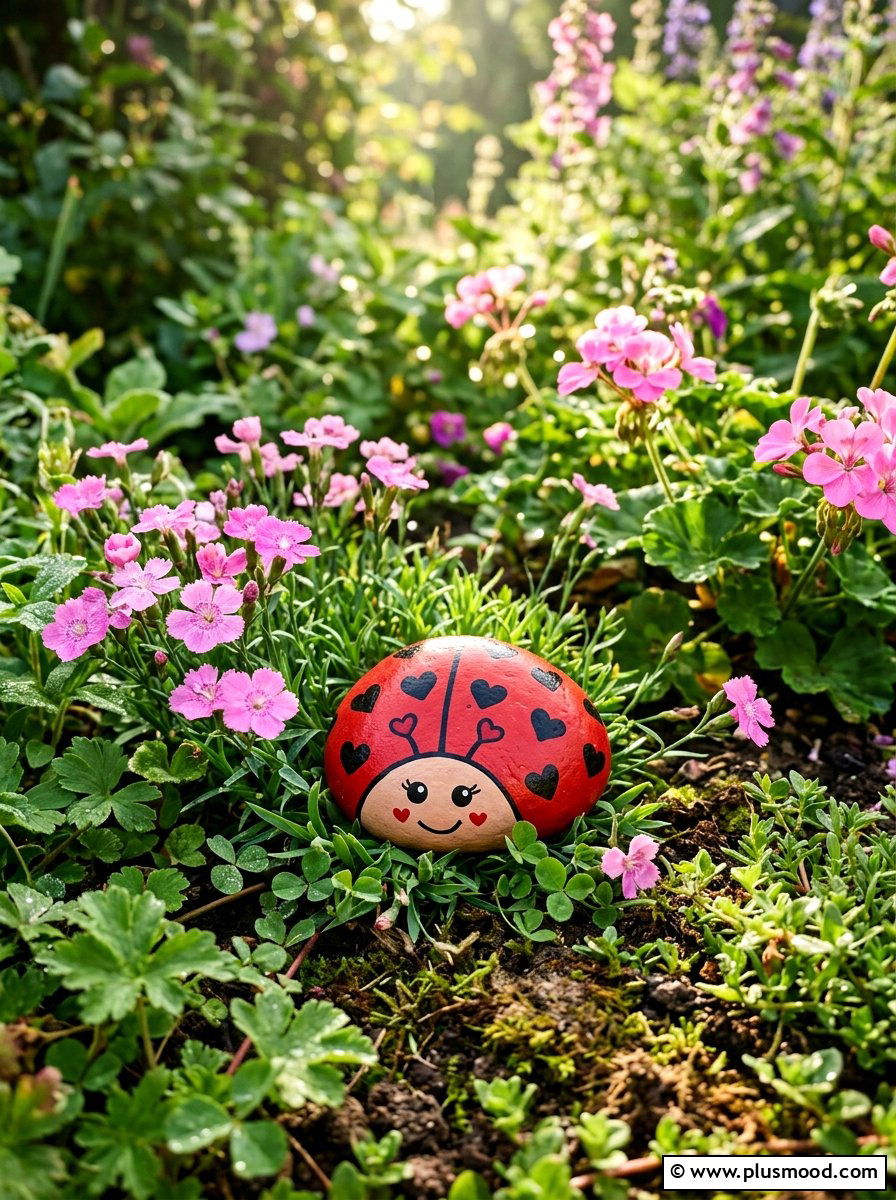 Valentine Ladybug Painted Rock - 25 painted rock ideas for valentines day
