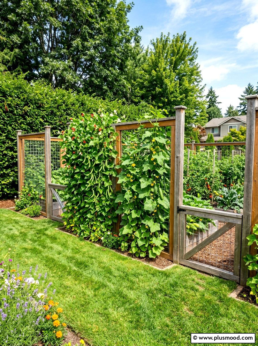 Vegetable Garden Fence - 25 small backyard ideas with vegetable garden