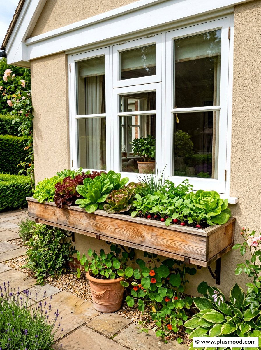 Vegetable Garden Window Box - 25 summer kitchen garden ideas