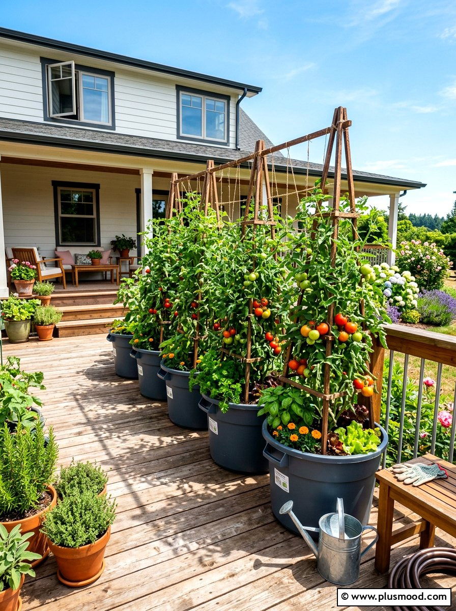 Vegetable Patch Container - 25 budget summer garden ideas