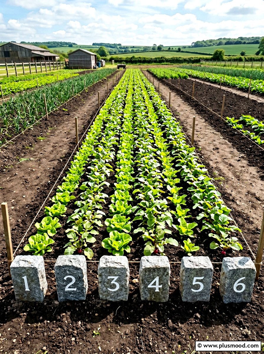 Vegetable Patch Row Marker - 25 painted rock ideas for outdoor signage