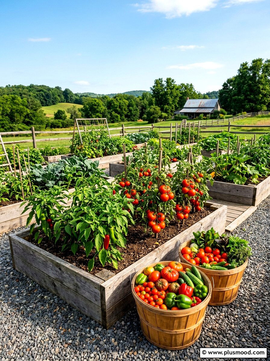 Vegetable garden harvest - 25 late summer backyard ideas