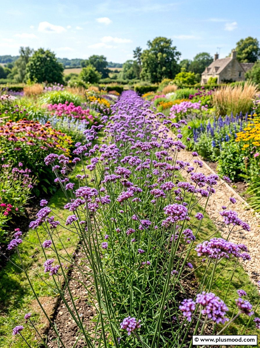 Verbena Bonariensis Rows - 25 summer cutting garden ideas