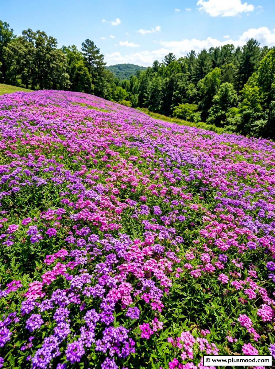 Verbena Ground Cover - 25 summer butterfly garden ideas