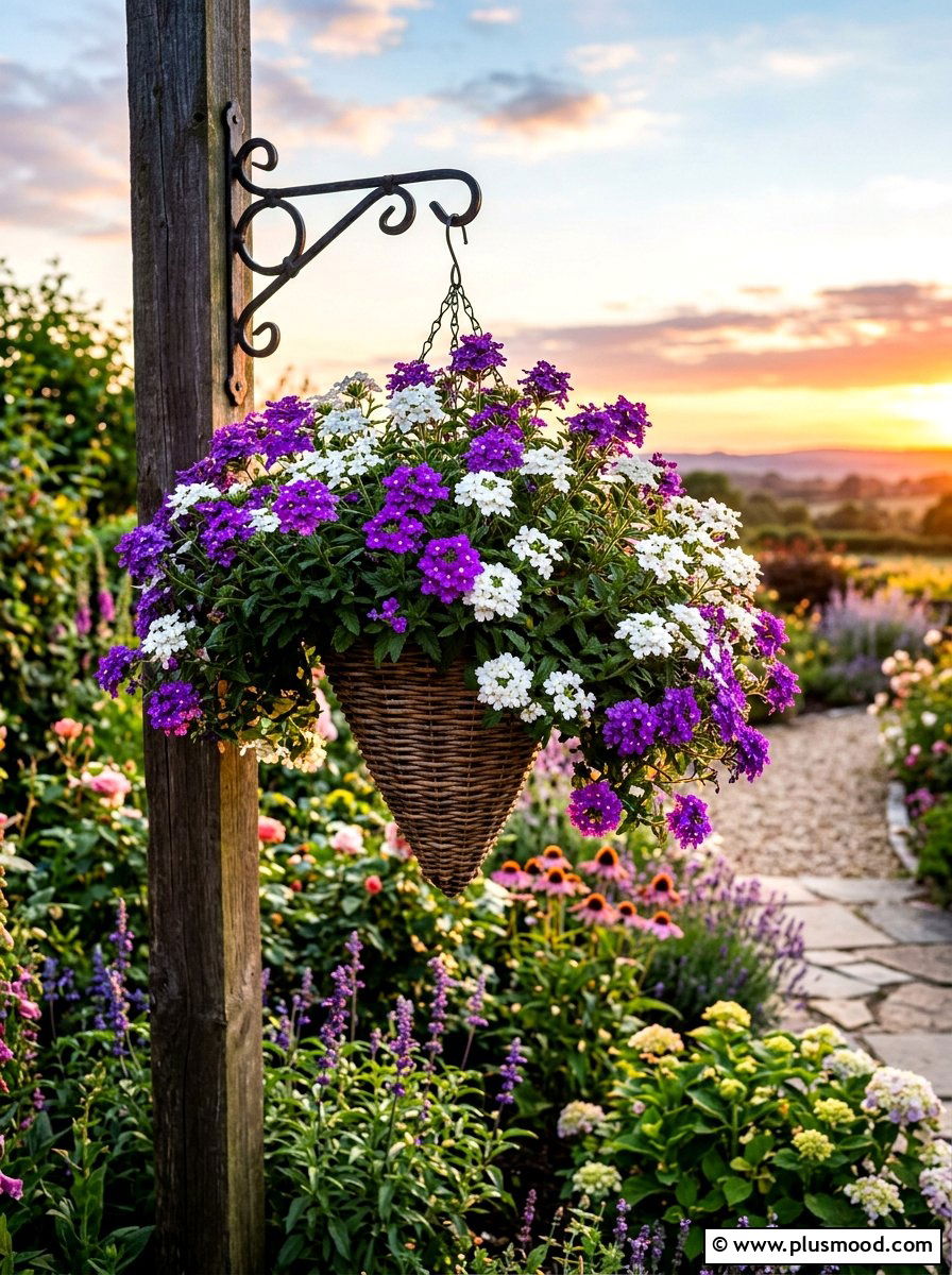 Verbena Hanging Basket - 25 summer hanging basket ideas for summer