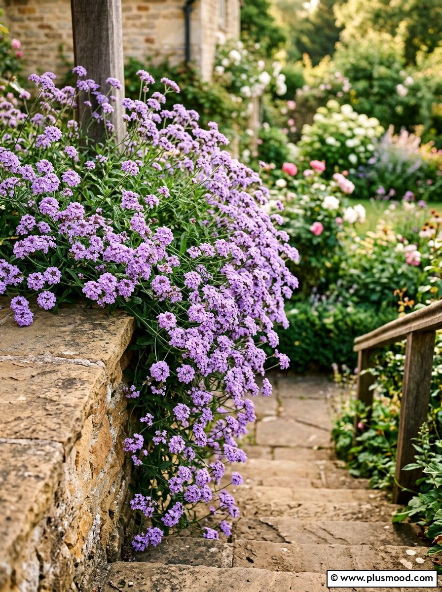 Verbena Trailing Flower - 25 summer front porch flower ideas