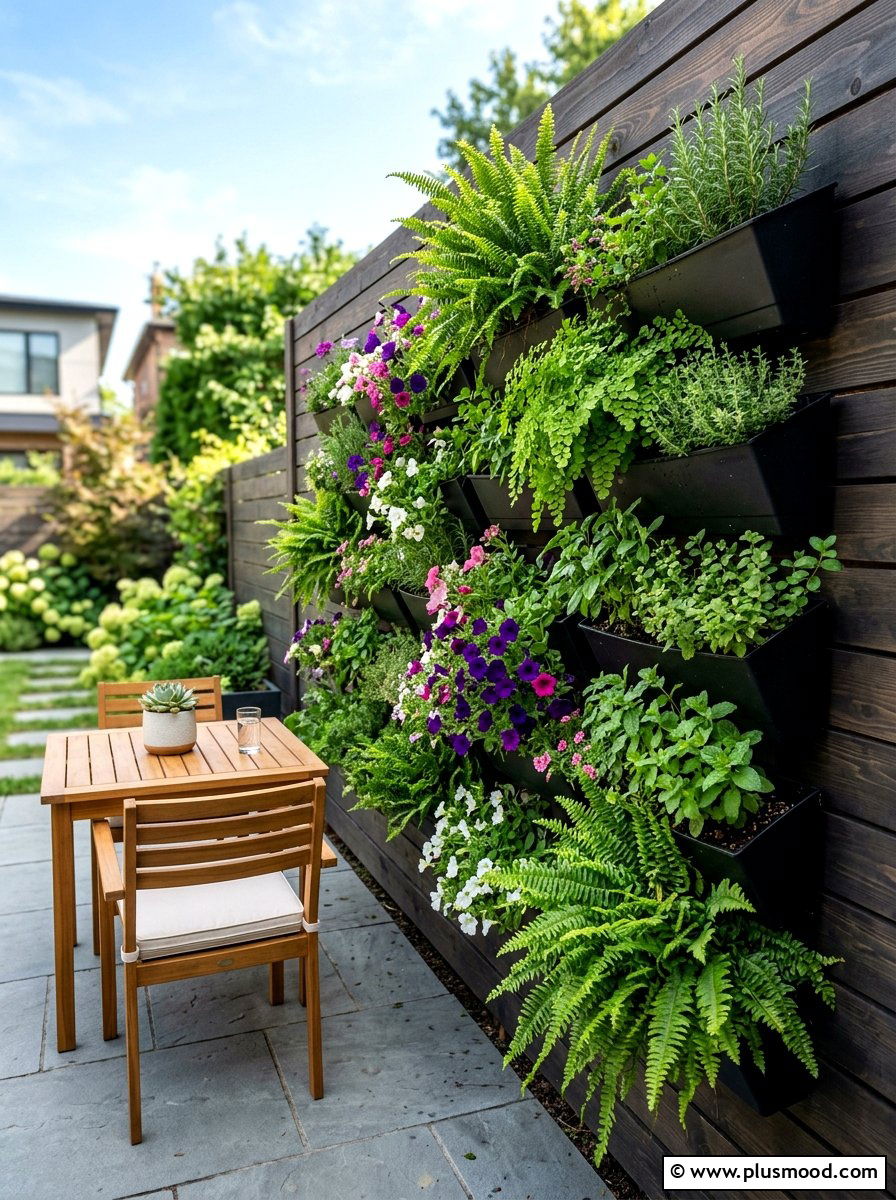 Vertical Garden - 25 small backyard ideas for small families
