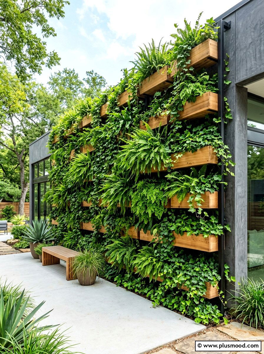 Vertical Garden - 25 small backyard ideas for tiny homes