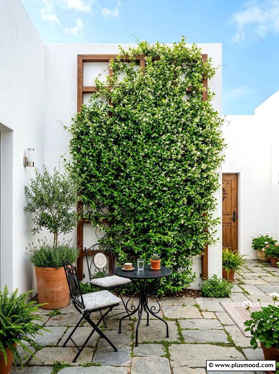 Vertical Garden Courtyard - 25 summer backyard hosting ideas