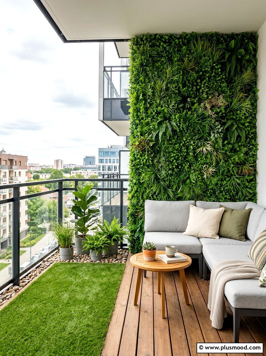 Vertical Garden Grass Backdrop - 25 small backyard ideas with grass