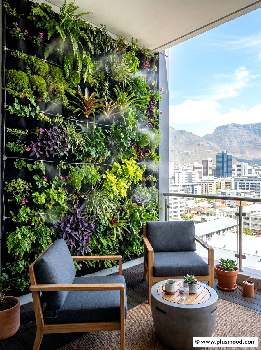 Vertical Garden Misting - 25 summer misting patio ideas
