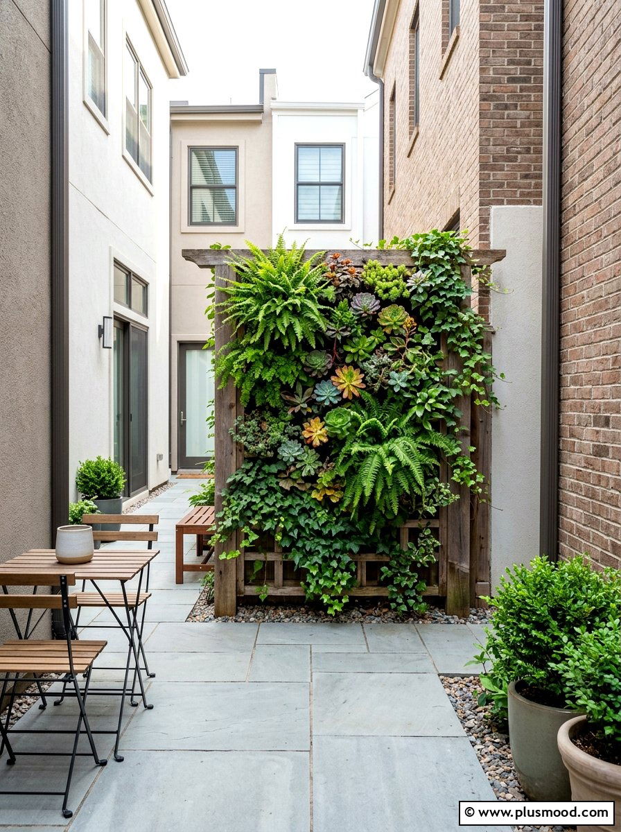 Vertical Garden Wall - 25 small backyard ideas for townhomes