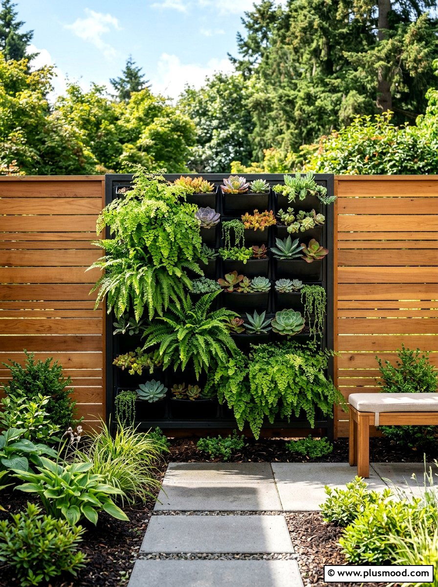 Vertical Garden Wall - 25 small backyard ideas modern style