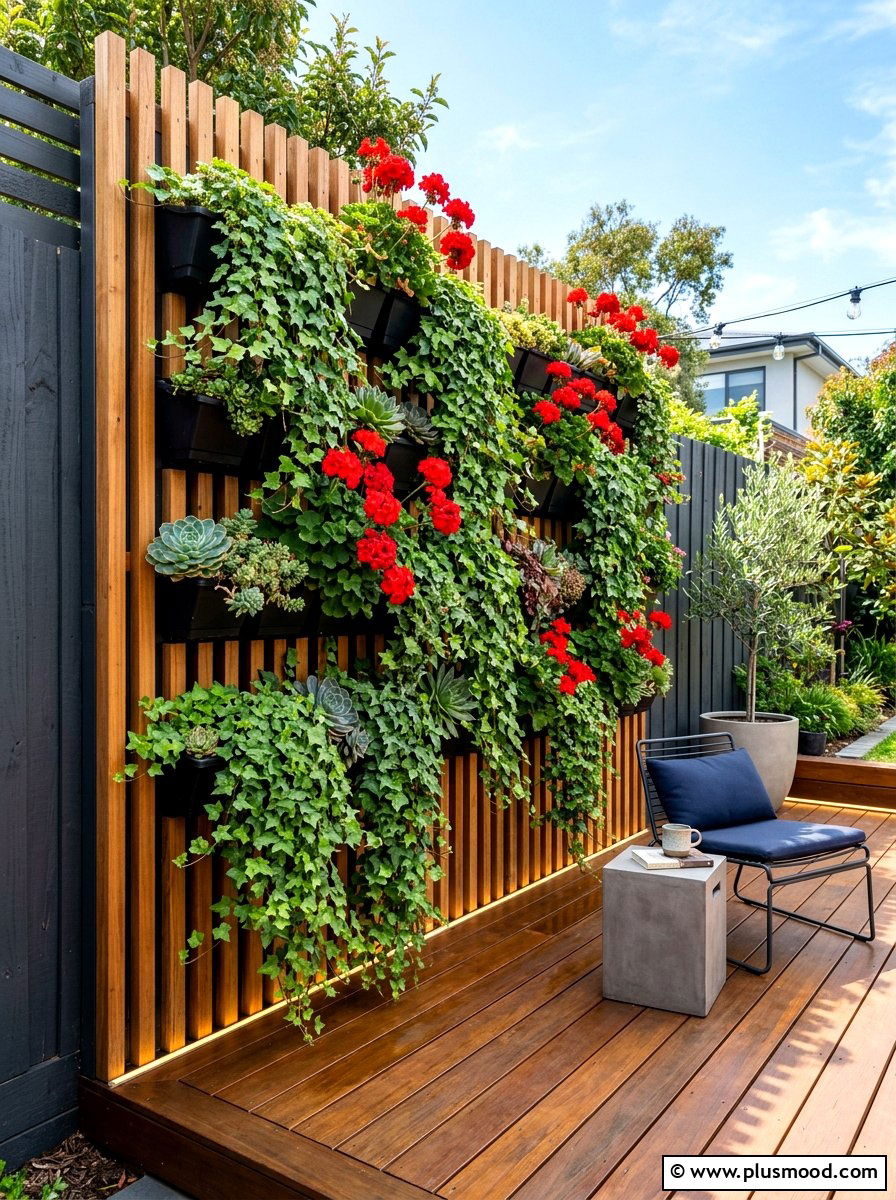 Vertical Garden Wall - 25 summer backyard ideas for small spaces