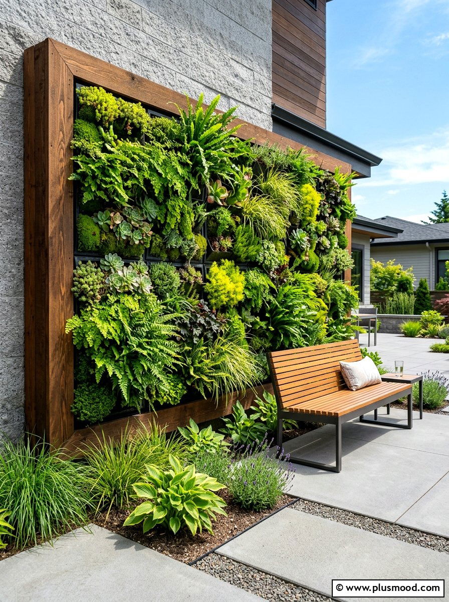 Vertical Garden Wall - 25 summer backyard modern ideas