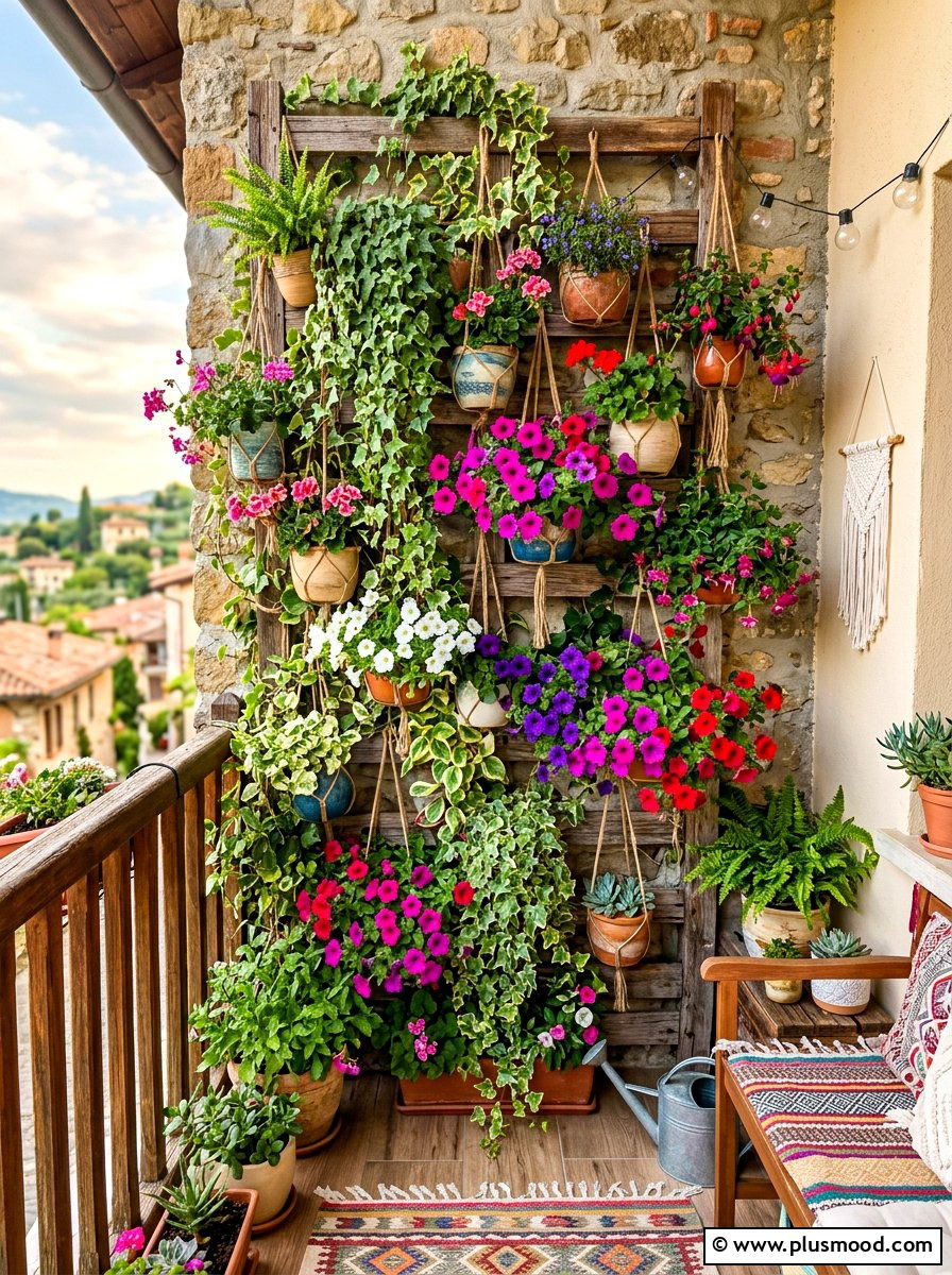 Vertical Garden Wall - 25 summer balcony ideas