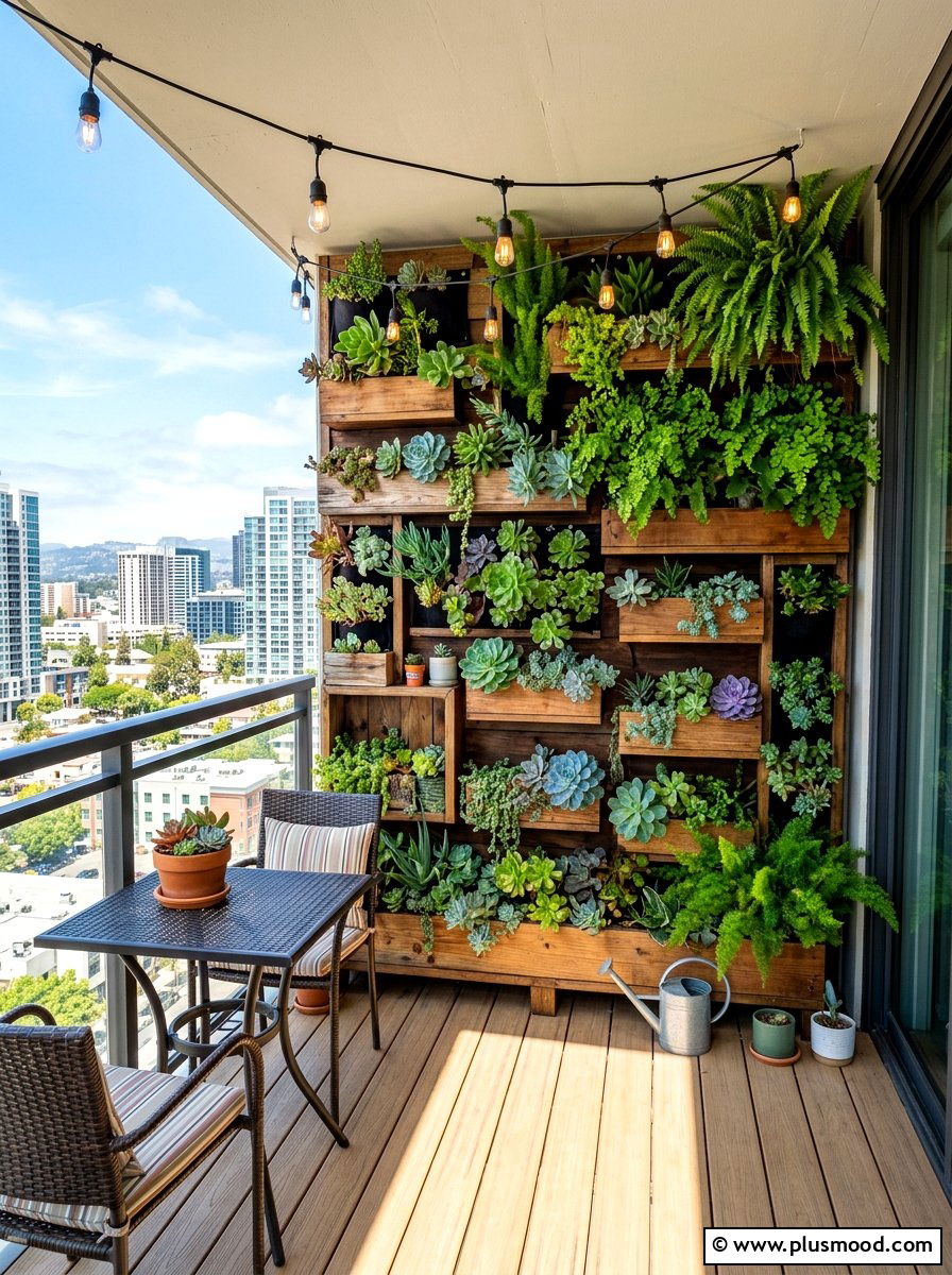 Vertical Garden Wall - 25 summer balcony shade ideas