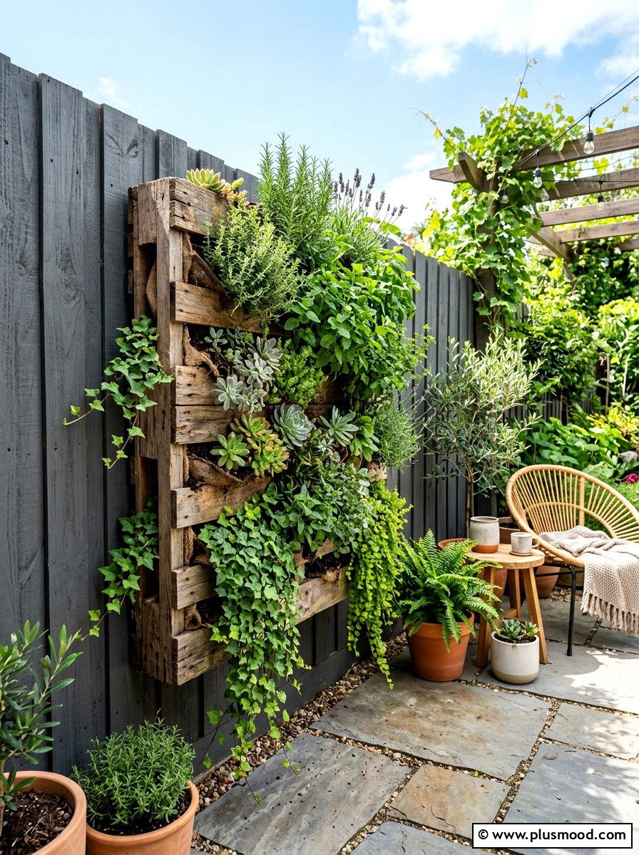Vertical Garden Wall - 25 summer budget landscaping ideas