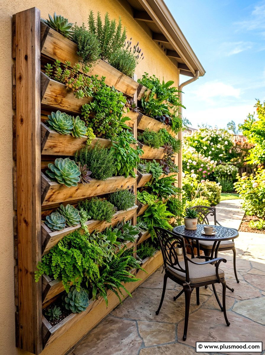 Vertical Garden Wall - 25 summer casual backyard entertaining ideas