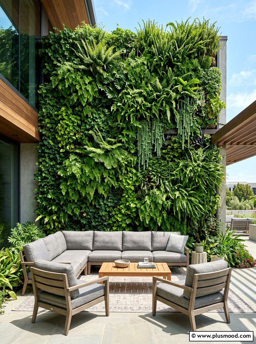 Vertical Garden Wall - 25 summer cooling backyard ideas