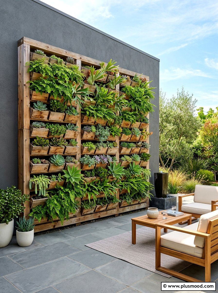 Vertical Garden Wall - 25 Outdoor Garden Decor Ideas