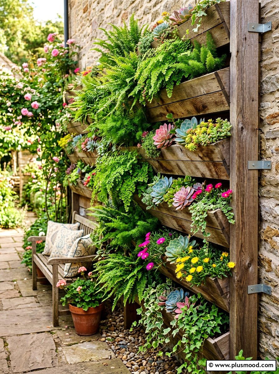 Vertical Garden Wall - 25 summer patio ideas for small spaces