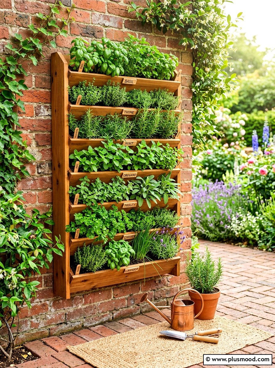 Vertical Herb Garden - 25 summer backyard refresh ideas