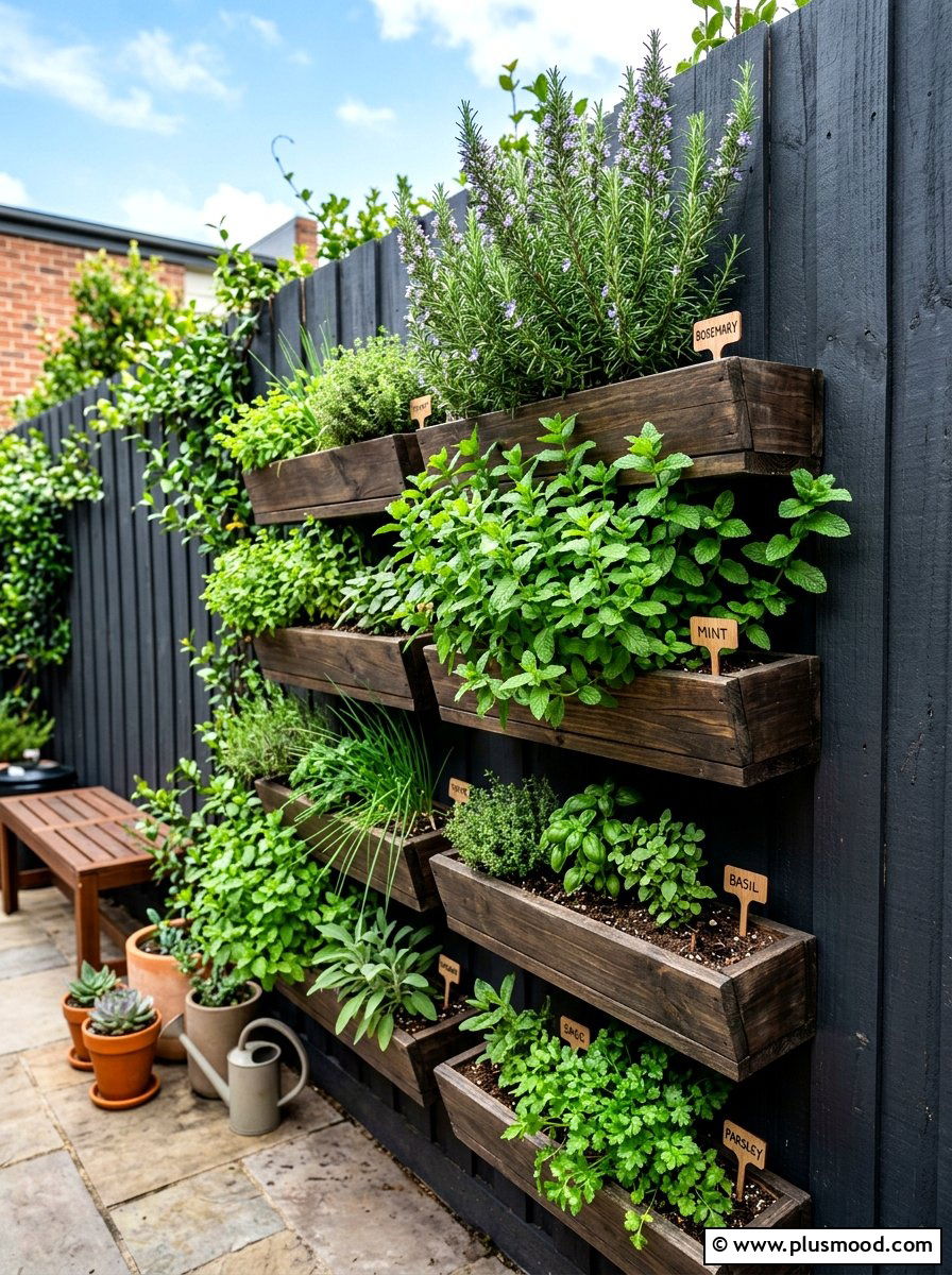Vertical Herb Garden - 25 summer edible garden ideas