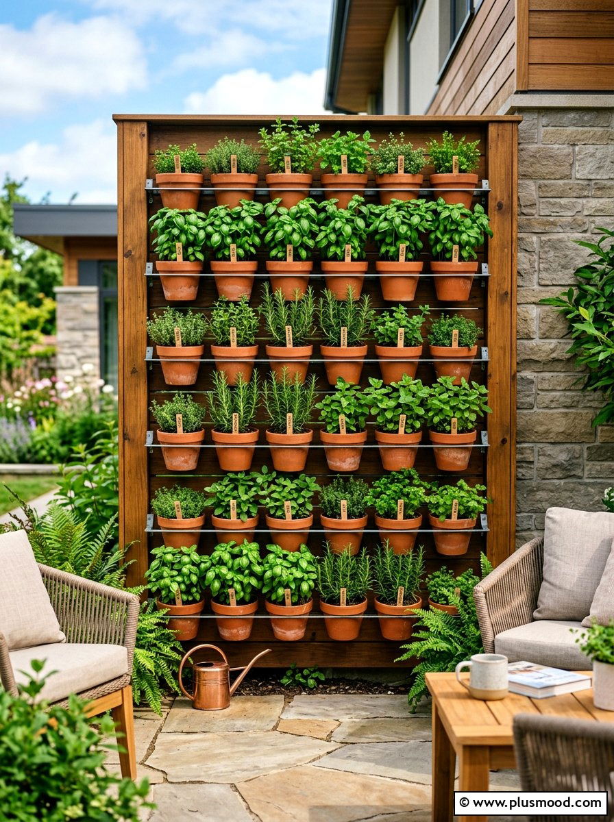 Vertical Herb Garden - 25 summer landscape makeover ideas