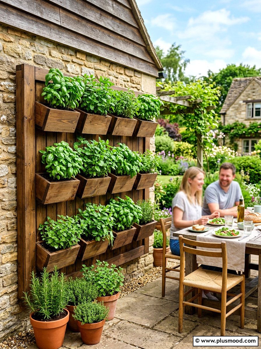 Vertical Herb Garden - 25 summer patio garden ideas
