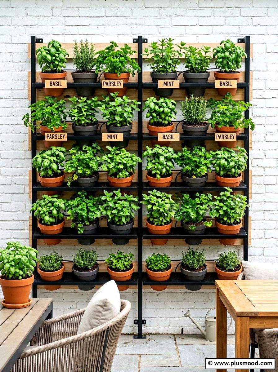 Vertical Herb Garden - 25 summer vegetable planter ideas
