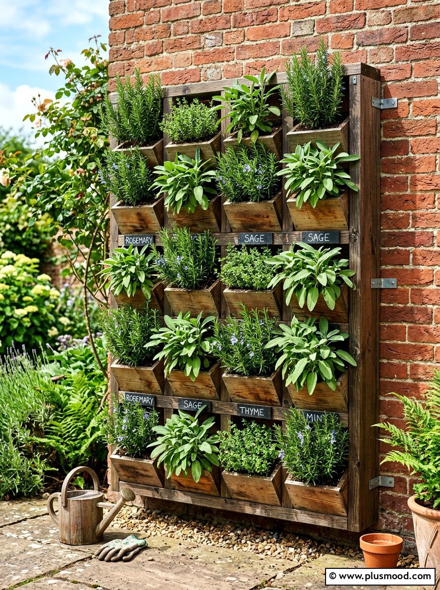Vertical Herb Garden - 25 end of summer patio refresh ideas