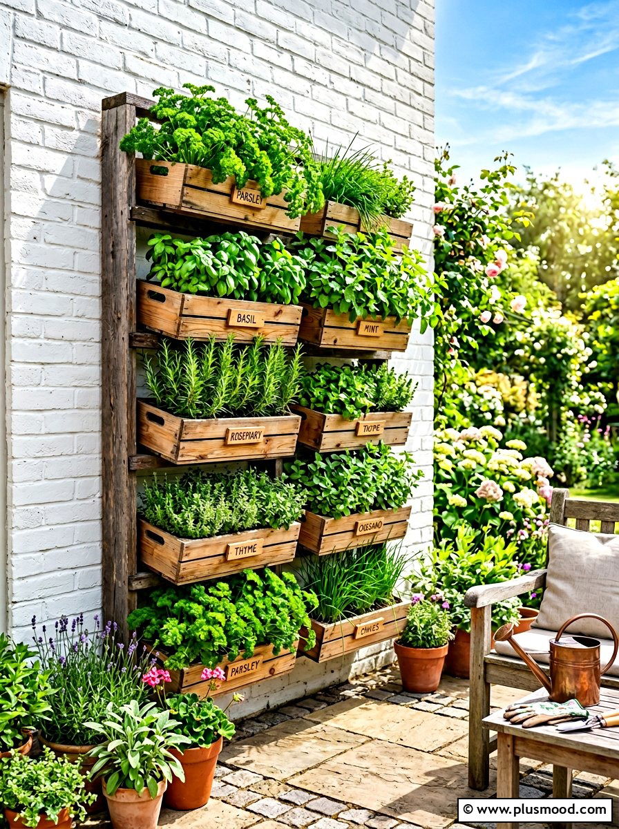 Vertical Herb Garden - 25 simple summer garden ideas