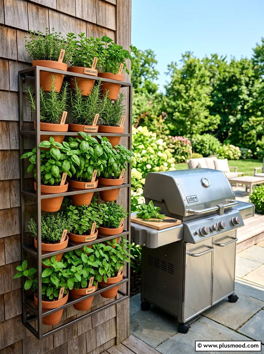 Vertical Herb Garden Kit - 25 small backyard ideas with vertical garden
